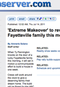 FAYETTEVILLE OBSERVER features Army's Army and Fayetteville