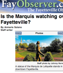 FAYETTEVILLE OBSERVER features Fayetteville