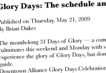 FAYETTEVILLE OBSERVER features Fayetteville