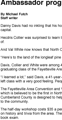 FAYETTEVILLE OBSERVER features Fayetteville
