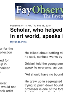 FAYETTEVILLE OBSERVER features Fayetteville