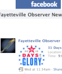 FAYETTEVILLE OBSERVER features Fayetteville