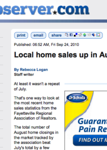 FAYETTEVILLE OBSERVER features Fayetteville