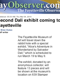 FAYETTEVILLE OBSERVER features Fayetteville