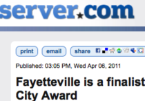 FAYETTEVILLE OBSERVER features Fayetteville 