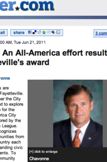 FAYETTEVILLE OBSERVER features Fayetteville