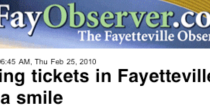 FAYETTEVILLE OBSERVER features Fayetteville