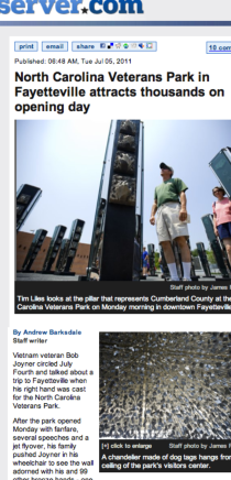 FAYETTEVILLE OBSERVER features Fayetteville