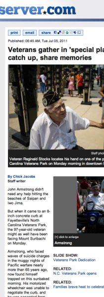 FAYETTEVILLE OBSERVER features Fayetteville