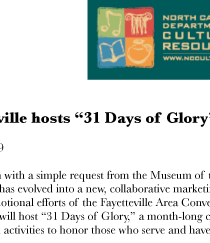 North Carolina Department of Cultural Resources features Fayetteville