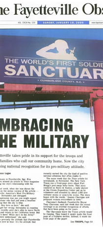 THE FAYETTEVILLE OBSERVER covers Sanctuary / Fayetteville