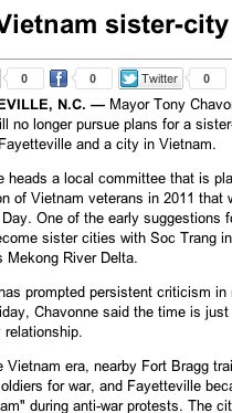 WRAL features Fayetteville