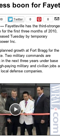 WRAL features Fayetteville