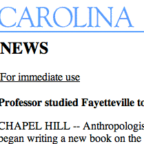 UNC News Spotlights Fayetteville
