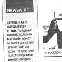 AdWeek Features The Republik
