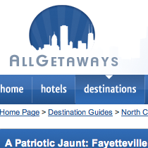 AllGetaways features Fayetteville