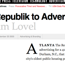 AdWeek Features The Republik