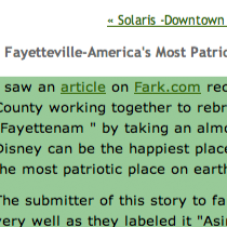 Blogs Are Buzzing About Fayetteville