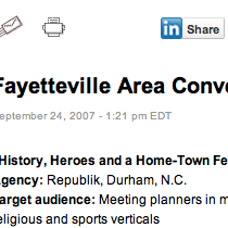 BtoB Features Fayetteville