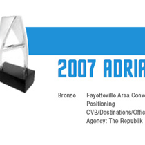 2007 Adrian Award Given To The Republik For Fayetteville