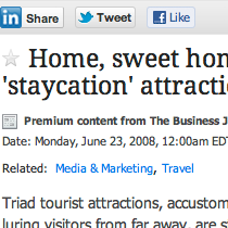 The Business Journal Mentions Shelton Vineyards