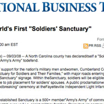 International Business Times Features Sanctuary / Fayetteville