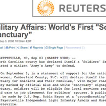 Reuters Features Sanctuary / Fayetteville