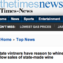 The Times News Notes Shelton Vineyards