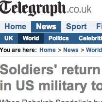 Telegraph.co.uk Features Army's Army And Fayetteville