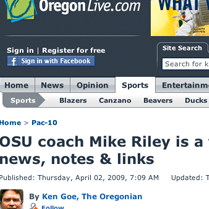 OregonLive.com Blog Features Buster Sports