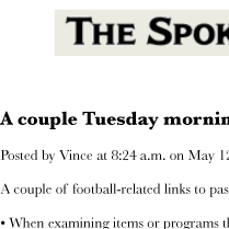 The Spokesman-Review Features Buster Sports