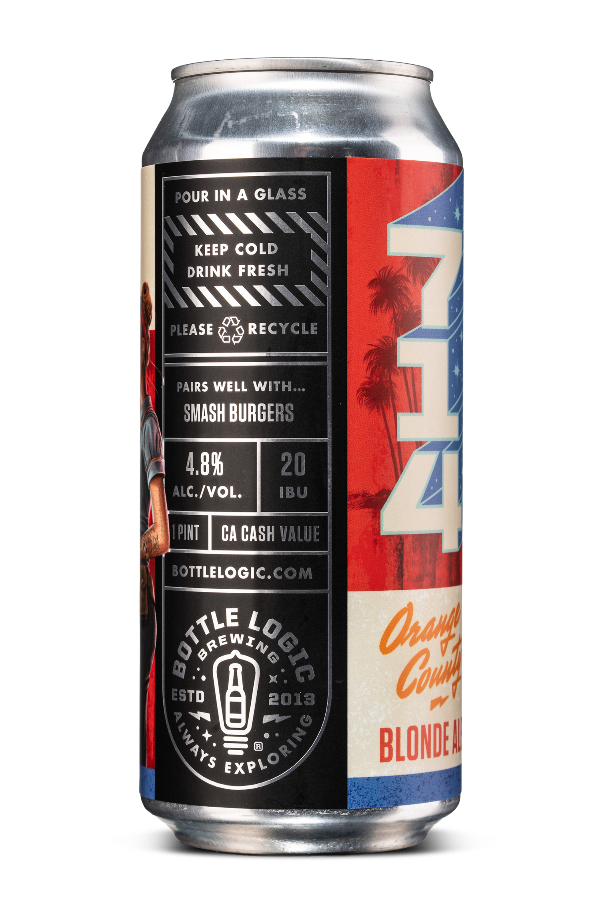714 Blonde Ale can label detail