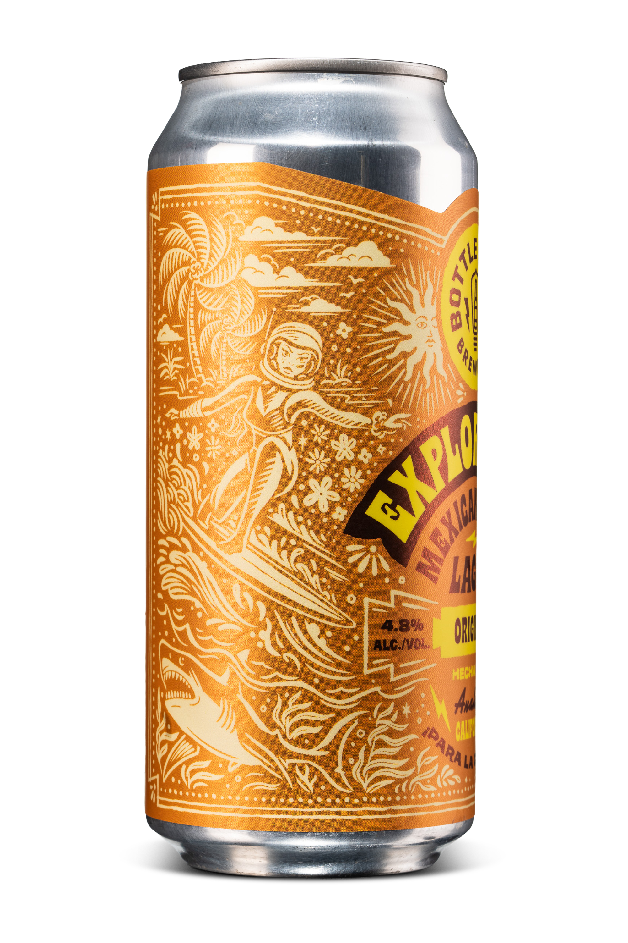 Bottle Logic Mexican Lager can label detail