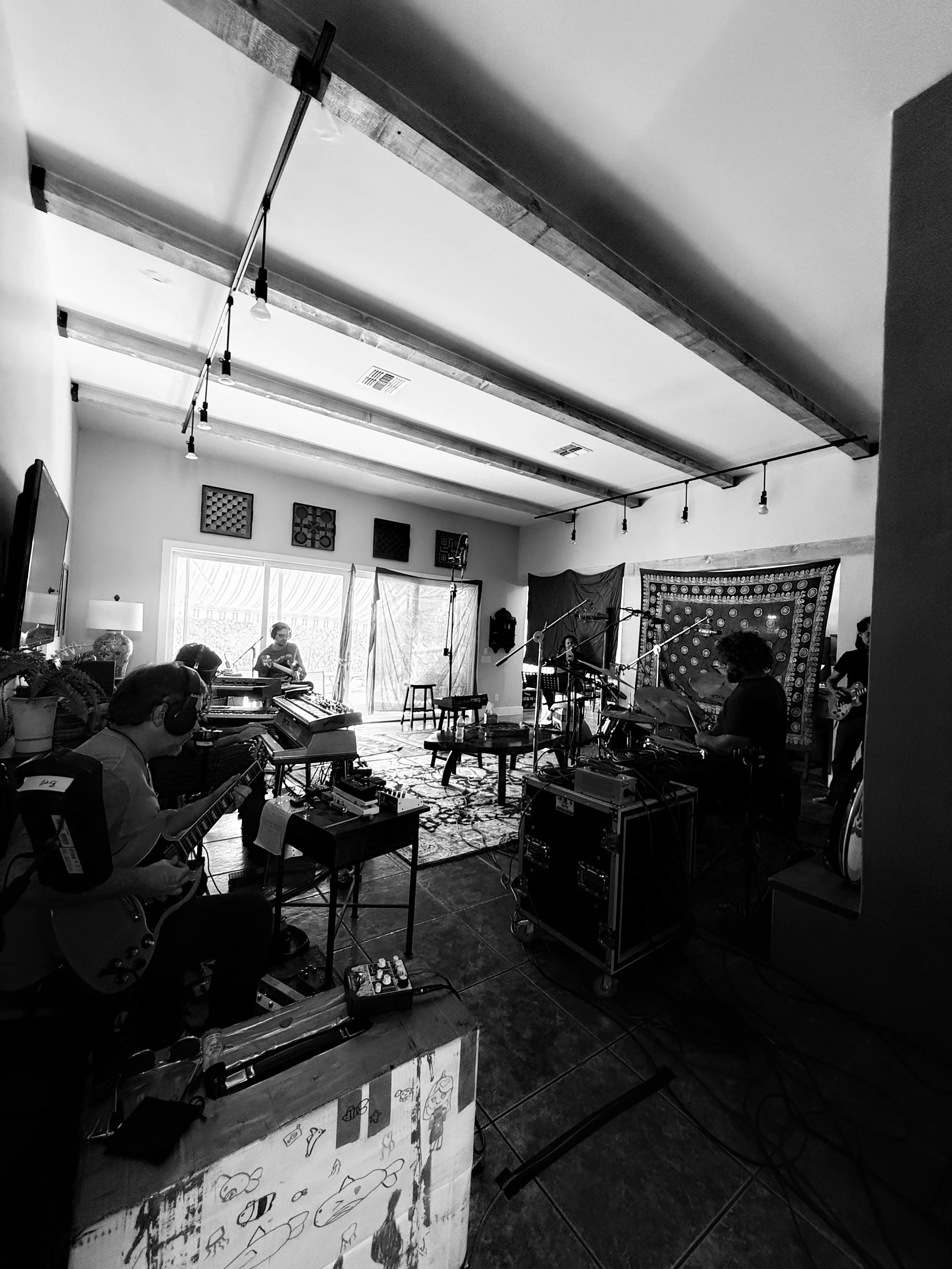 Uncle Lucius in session on the Blanco River in Wimberley, T