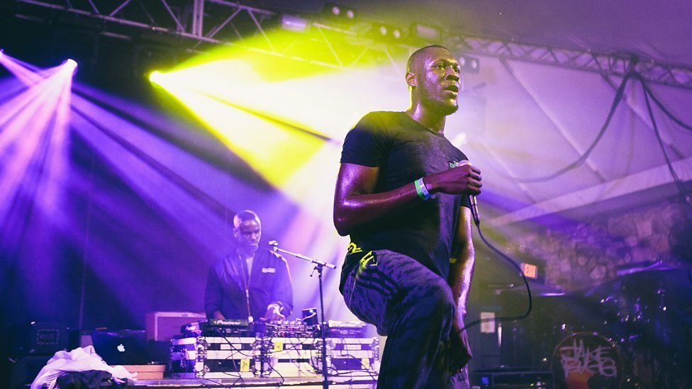 Stormzy at the SBTV showcase produced by BU (2016) Image: BBC