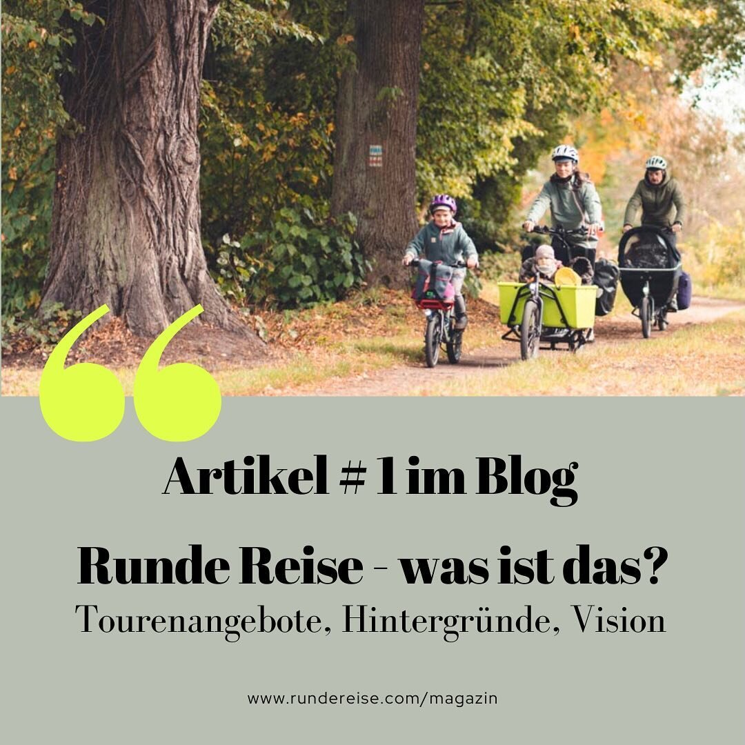 Mit diesem Beitrag starte ich den Runde Reise Blog. Du erf&auml;hrst ein bisschen was &uuml;bers Angebot, Hintergr&uuml;nde und Motivation f&uuml;r das Projekt. Viel Freude beim Lesen! {Link in Bio} 🪶
&mdash;
#rundereise #fahrradbotschafterin #radre