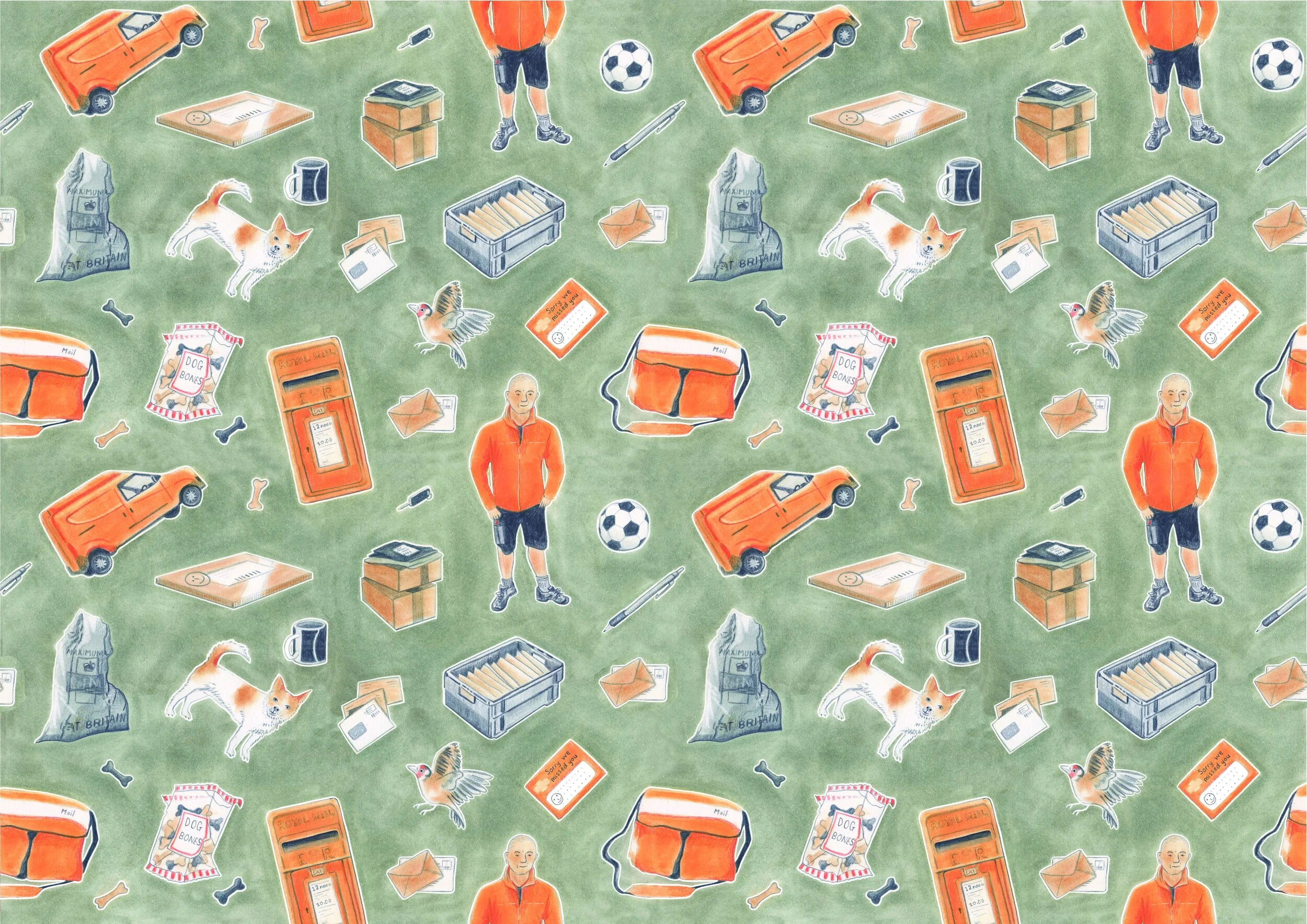 Katie may illustrator - The Postman - editorial and illustration