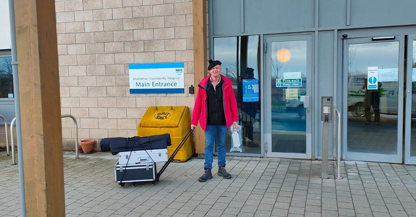 Here&rsquo;s Iain with our mobile pop-up cinema project with NHS Lothian and Tonic Arts. Iain has a wide experience of organising and delivering community events and he specialises in creating environments for social engagement. These cinema screenin