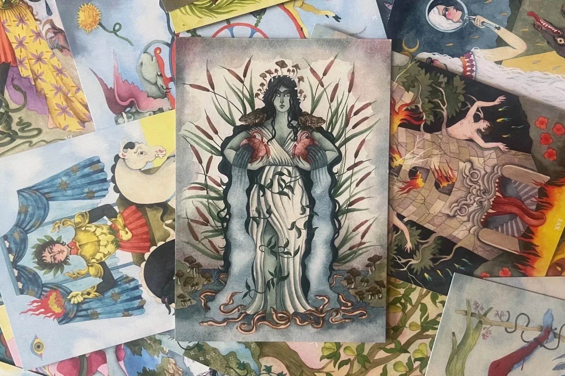 SEEPING FROM THE ELOQUENT WELL: A DEEP DIVE INTO THE ICONOGRAPHY AND PRACTICE OF THE CAMENA TAROT, WITH LAETITIA BARBIER, BEGINNING APRIL 5