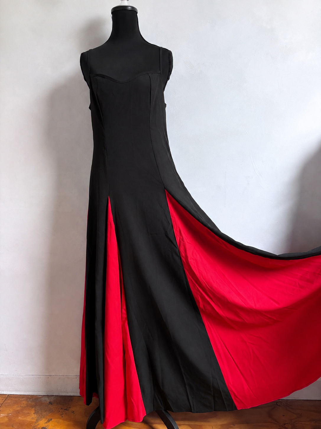 Black and Red Flamenco Style Dress