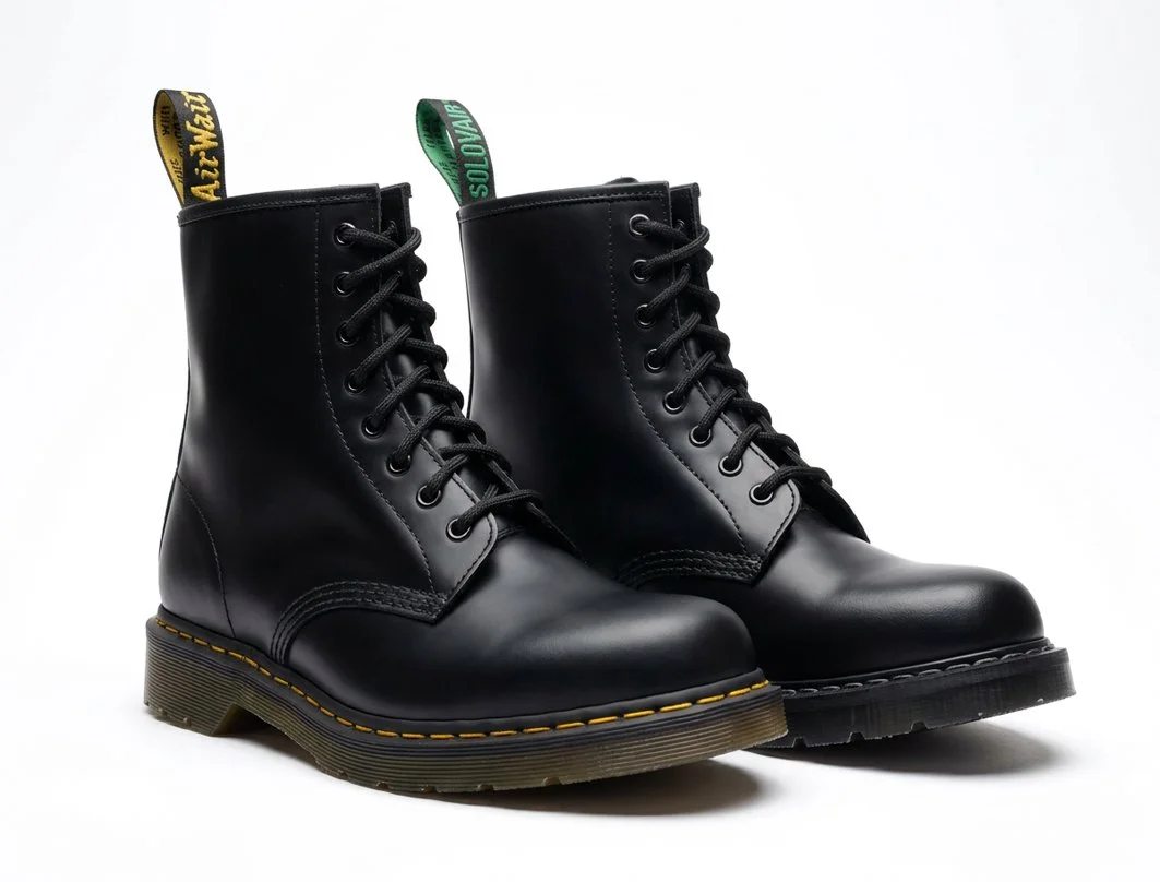 solovair compared to dr marten boots side by side