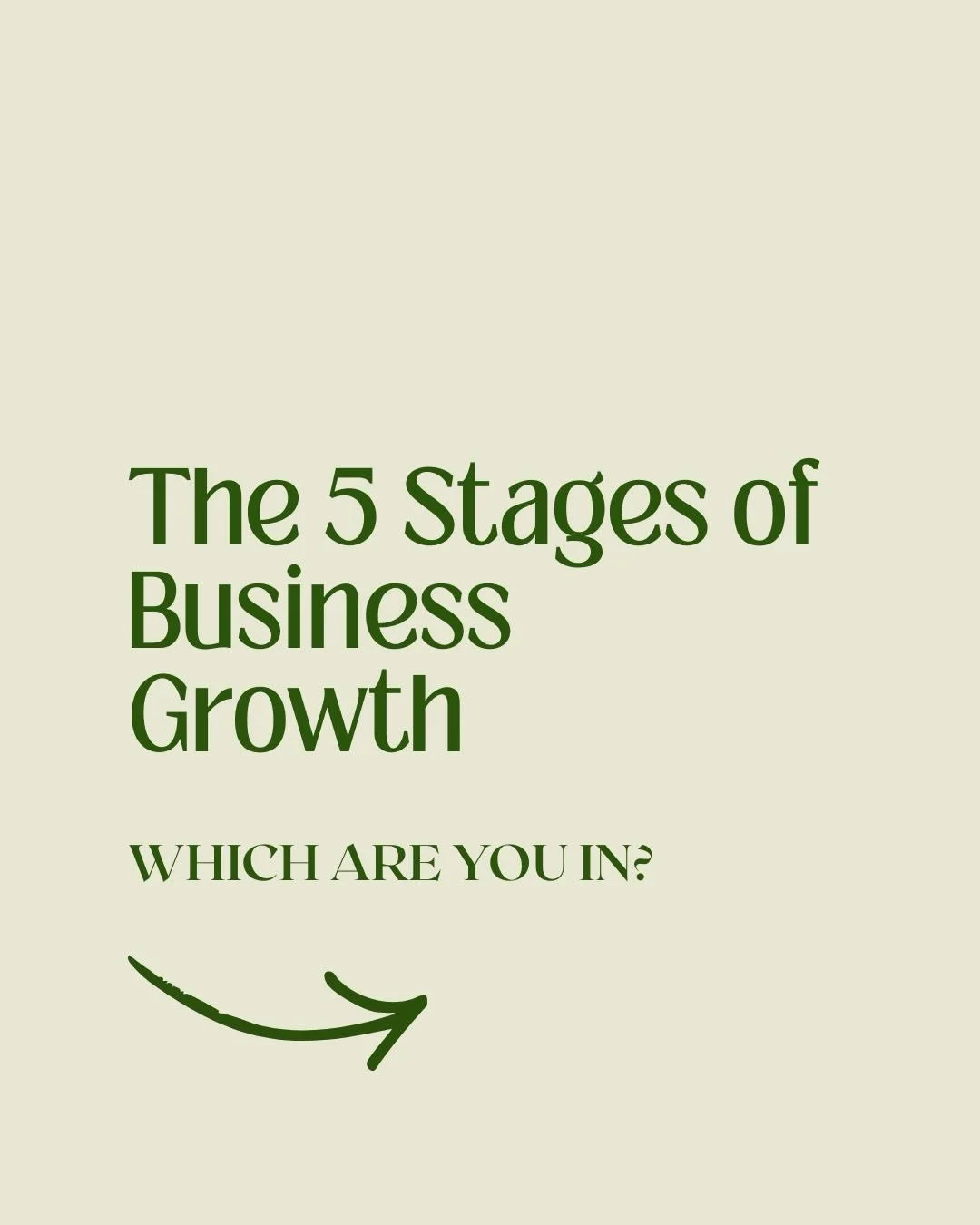 Most business owners are trying to get to Stage 5, but they&rsquo;re still solving Stage 1 problems.

Growth isn&rsquo;t about doing more. It&rsquo;s about building a business that&rsquo;s capable of supporting more.

Which stage feels most like your