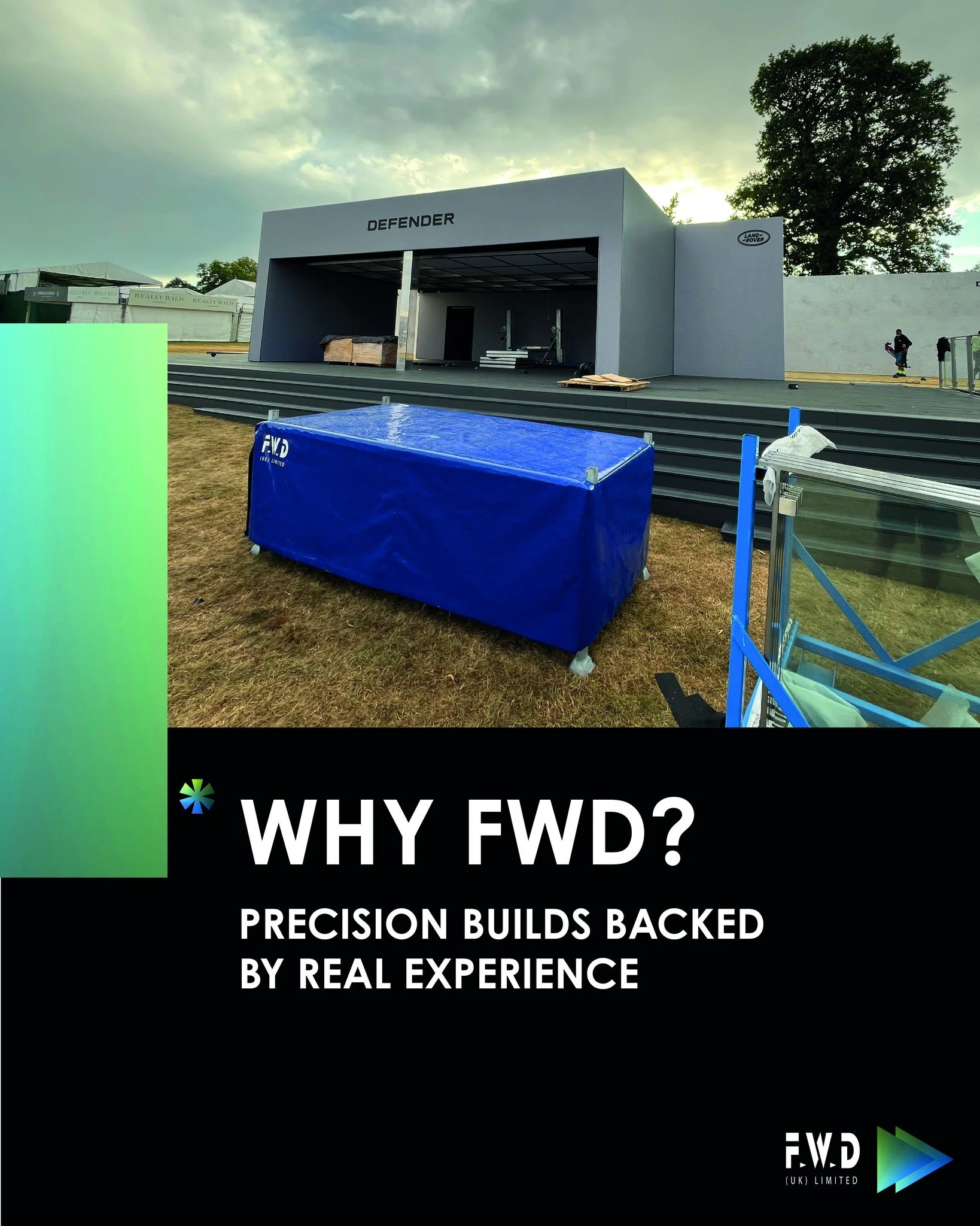 When brands return to FWD year after year, it&rsquo;s not luck &mdash; it&rsquo;s trust that&rsquo;s been earned. In 2025 alone, we delivered builds across Windsor, Twickenham, Goodwood, NEC, Olympia and Wimbledon.

Different venues. Different challe