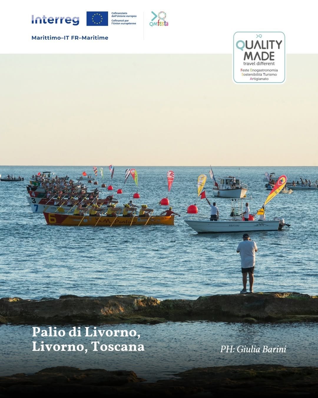 Palio di Livorno: imbarcazioni ed equipaggi in acqua, nella comunicazione del progetto FESTA.