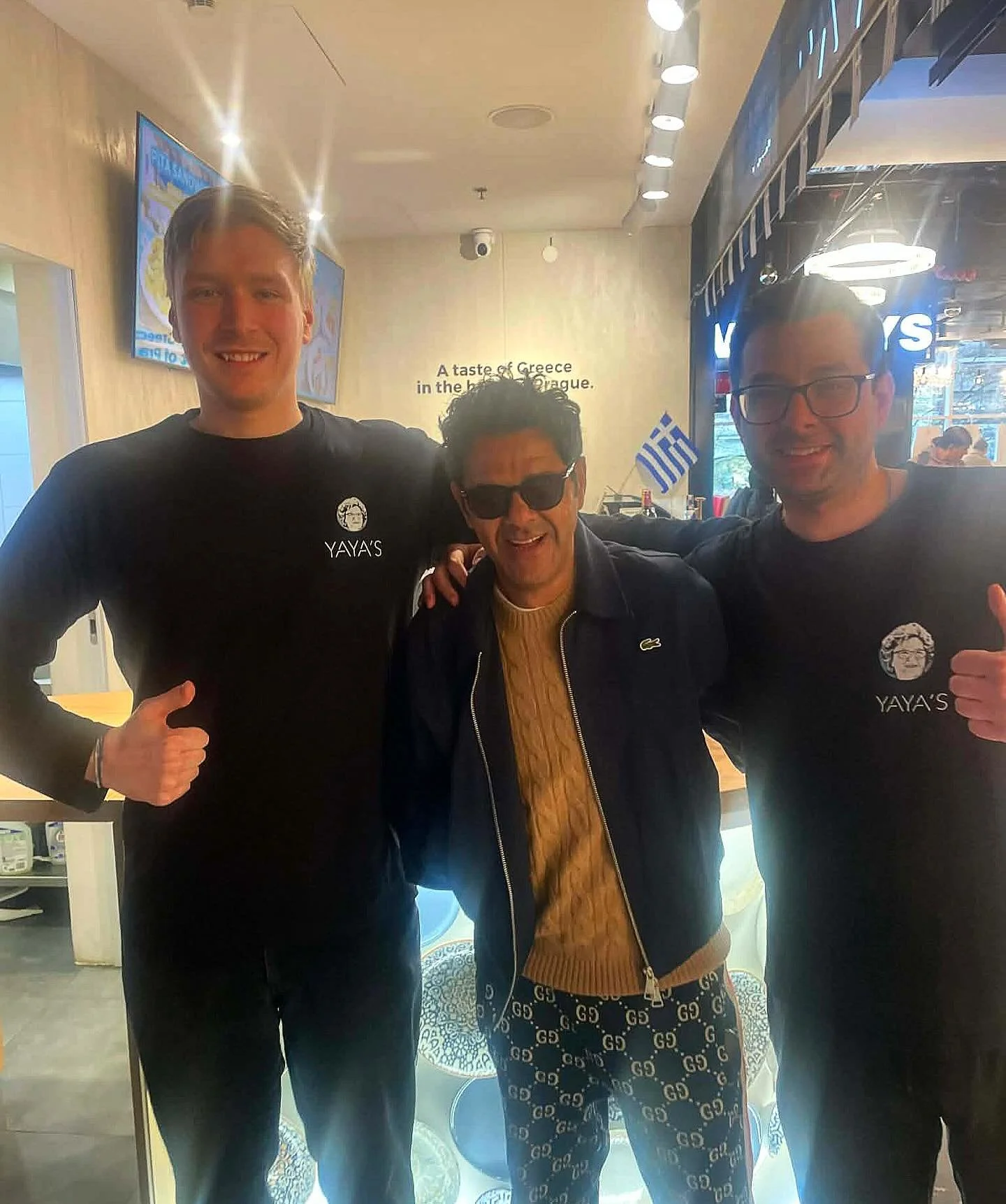 Jamel Debbouze visited us today at Yaya&rsquo;s Maj! Bringing back childhood memories 😄🤩 #asterixobelix