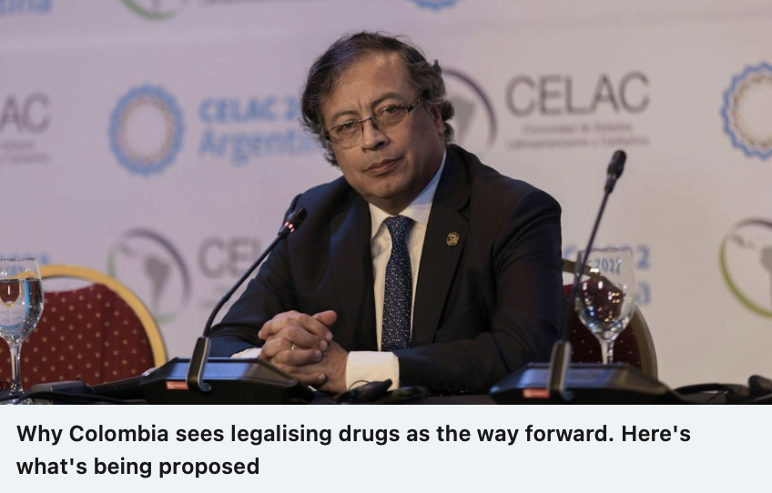 Columbia wants to legalise drugs