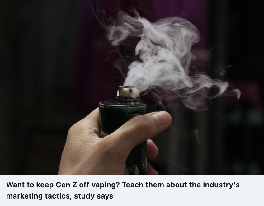 The strategy for our Vaping Dilemma film spot on!