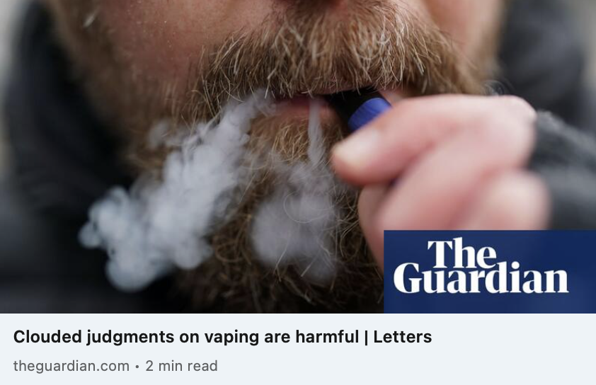 Times letter: nicotine addiction for the next generation