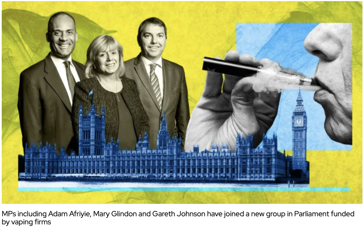 Vape  APPG funded by industry 