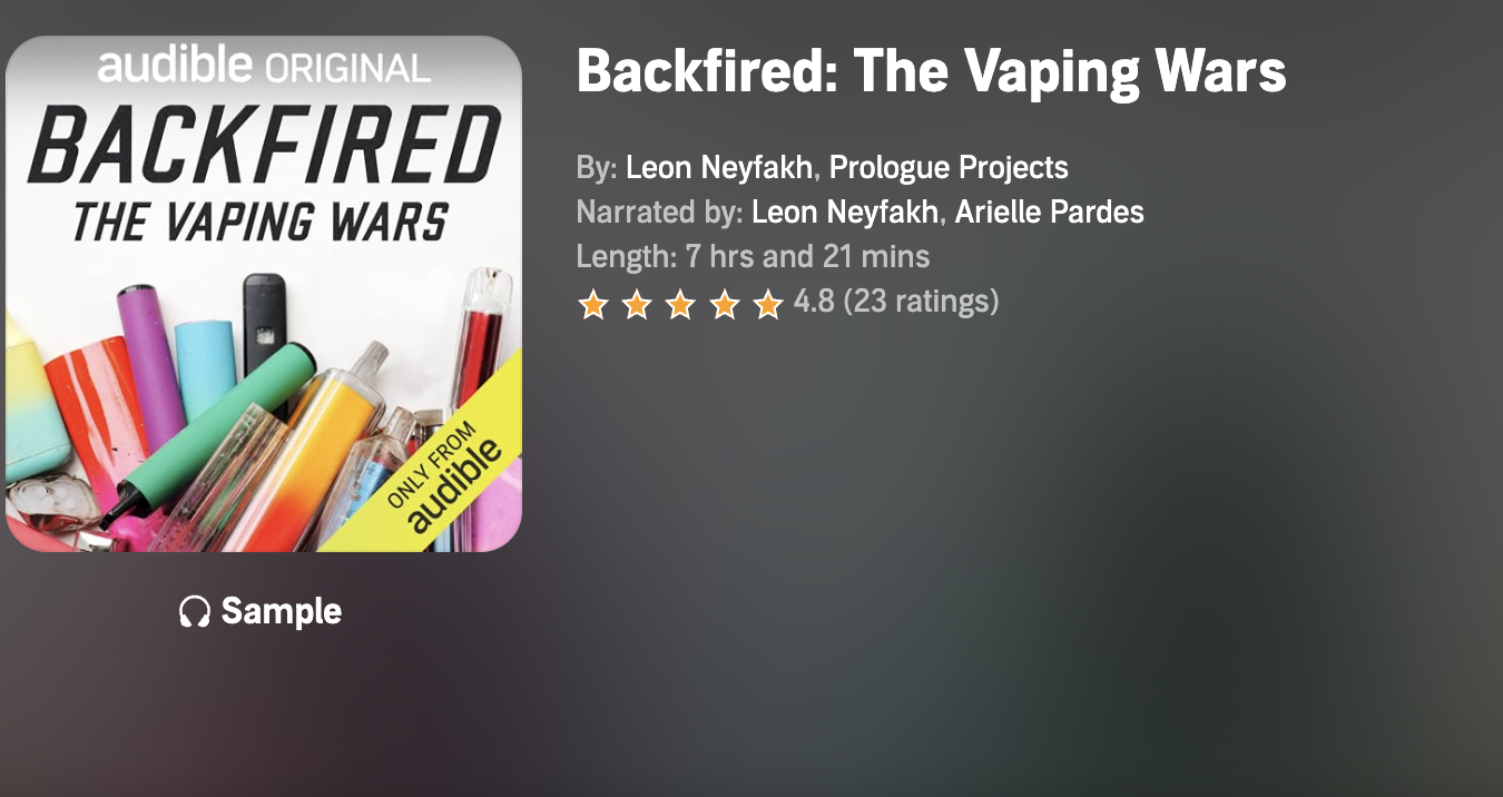 Lessons from 'Backfired - The Vaping Wars': Implications for UK Regulation
